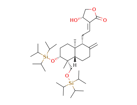 (S,E)-3-(2-((1R,4aS,5R,6R,8aS)-5,8a-dimethyl-2-methylene-6-((triisopropylsilyl)oxy)-5-(((triisopropylsilyl)oxy)methyl)decahydronaphthalen-1-yl)ethylidene)-4-hydroxydihydrofuran-2(3H)-one
